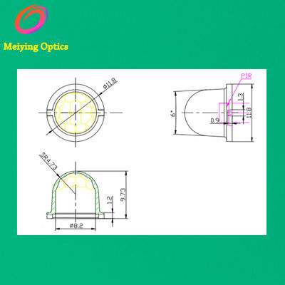 Материал HDPE Pir Fresnel Lens,Инфракрасный сенсор Pir для инфракрасного обнаружения человеческого тела Модель 011050