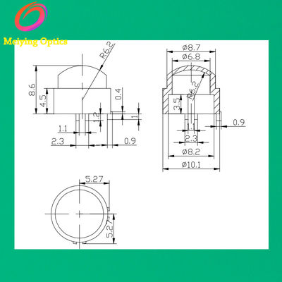 HDPE материал Купольный френнельский линза,Pir сенсор Френнельский линза,пластиковый линза модели 8120-2 для инфракрасного обнаружения человеческого тела