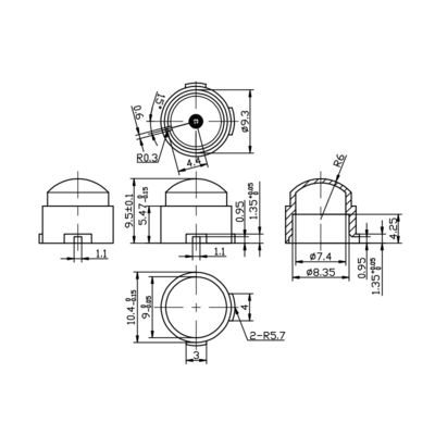 HDPE материал Pir Sensor Fresnel Lens Black,Hdpe Infrared Lens,Lentille De Fresnel Pir Модель 8308-8G