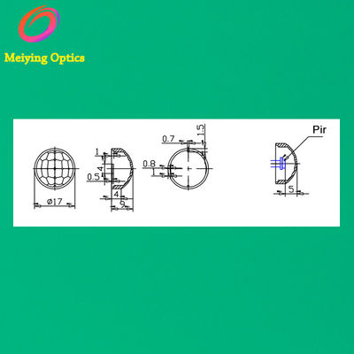 HDPE материал Белый и черный Pir Fresnel линза,Купольный Fresnel линза,Инъекционная плесень Pir линза для обнаружения Модель 7709-2