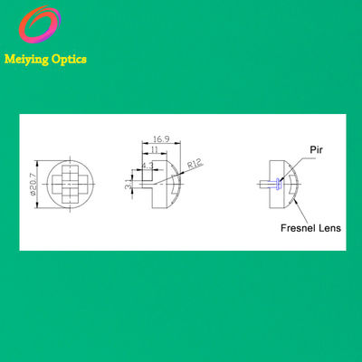 HDPE материал Pir Fresnel Lens,Pir Sensor Lens,Fresnel Lens Пластиковая модель 7709-1