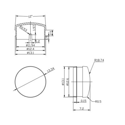 HDPE материал Pir Sensor Fresnel Lens.Dome Fresnel Lens,Injection Mold Pir Lens For Human Detect System Model 8120-1 (Пир сенсорная линза Френнеля из HDPE)