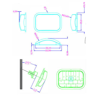 Китайская фабрика поставка HDPE материал черный цвет Pir сенсор Френелевой линзы HD001-G для инфракрасного обнаружения человеческого тела