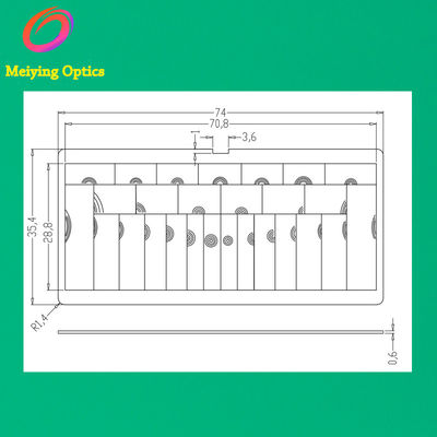 HDPE материал Pir Sensor Fresnel Lens, PIR Lens,Инфракрасная линза Фреснеля модель 3574