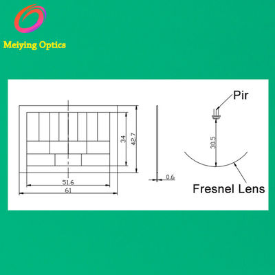 HDPE материал Pir Fresnel Lens 7703-1,Инфракрасная линза Фреснеля,Hdpe Fresnel Lens,Pir Lens