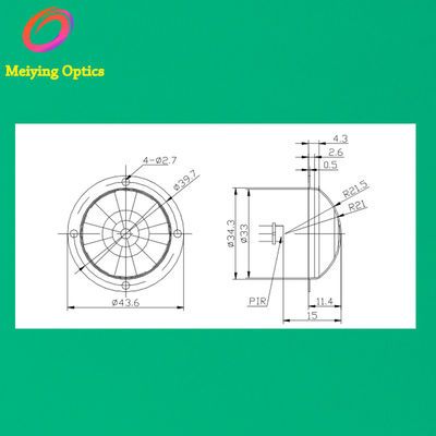 HDPE материал Инфракрасные пластиковые линзы,Инфракрасные линзы HDPE,Ленты де Френель Пир для потолочного освещения Модель 8605-3W