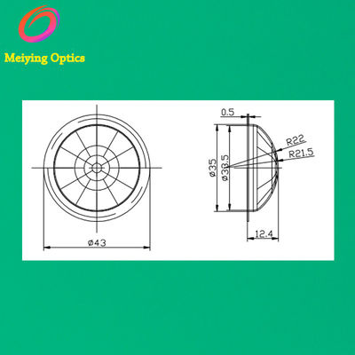 HDPE материал Pir Fresnel Lens,Dome Fresnel Lens для потолочного освещения модели 8605-1