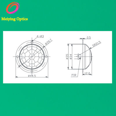 HDPE-материал купольная фрескельная линза,пир фрескельная линза,инфракрасная фрескельная линза для потолочного освещения Модель 8605-3