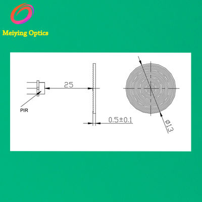HDPE материал Pir Fresnel Lens,Инфракрасный сенсор Pir для человеческого тела Инфракрасный детектор модели 13250